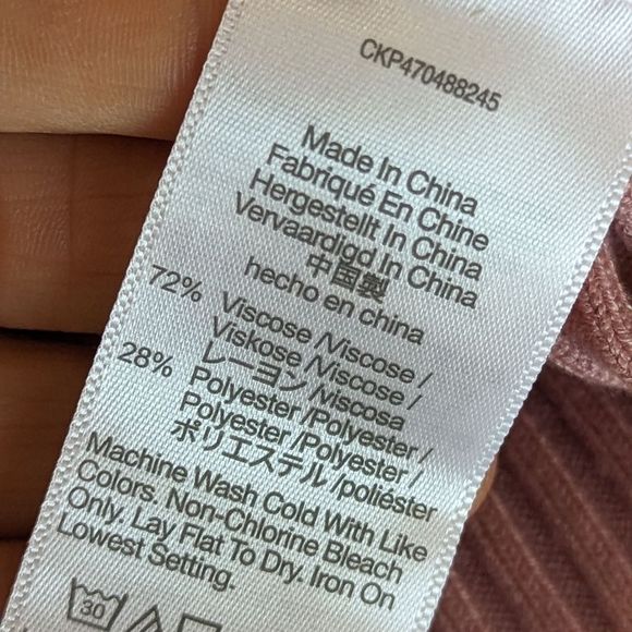 Madewell NWT V-neck Cropped Ribbed Sweater Tank sz S in Powder Pink - Picture 9 of 11